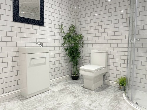 White metro tile - white,