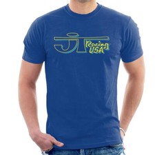 All+Every JT Racing Yellow And Blue Logo Men's T-Shirt