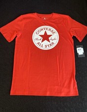 Converse T-Shirt Age 13-15 Years Juniors Unisex RRP:£18.00 NOW:£8.00 Red/White
