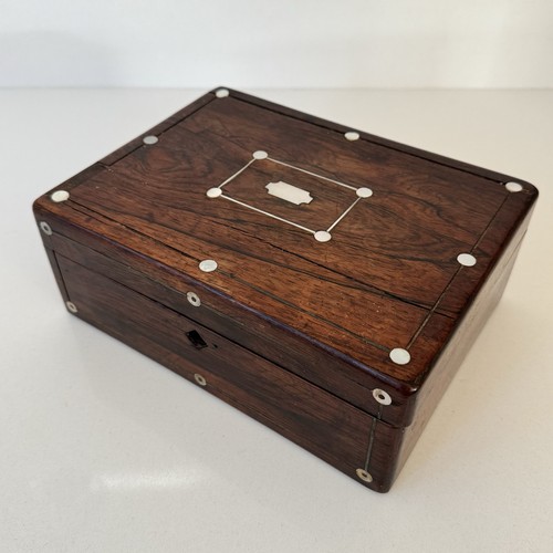 Antique victorian rosewood box - rosewood,