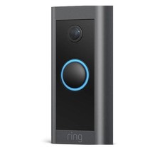 Ring Video Doorbell | Black | HD Video | Motion Detection | Wired Installation