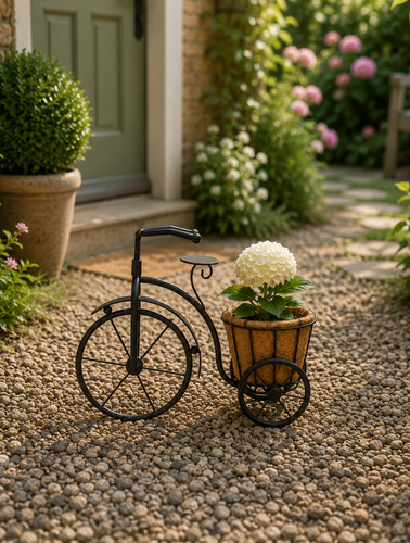 Metal bicycle planter - bicycle,