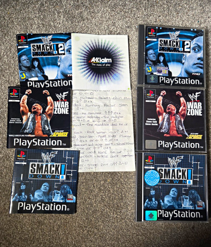 Ps1 wwf wrestling games bundle - wrestling,