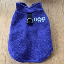 Small Purple Dog Fleece Jumper with Clip for lead (Never worn,VGC)