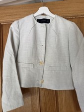 Zara White Short Jacket Size