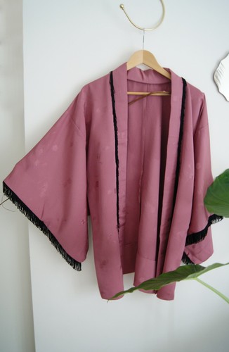 Original dusky pink fringed - dusky,