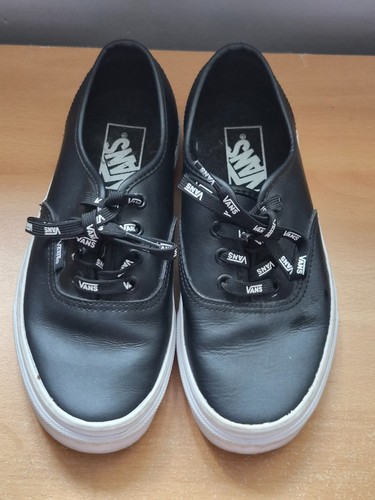 Vans authentic black leather - authentic,