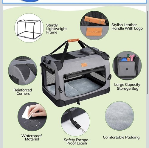 Collapsible dog crate portable - collapsible,