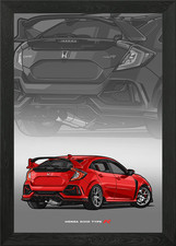 honda civic type r red Framed