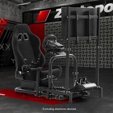 Zootopo Racing Simulator Cockpit with Seat Fits Logitech G923 G29 Thrustmaster