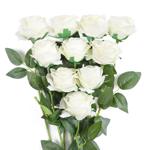 Rose artificial silk white - rose,