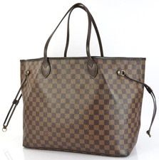 Authentic LOUIS VUITTON Neverfull GM Damie Ebene Tote Bag Purse #61945