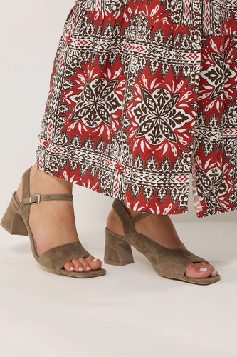 Lts faux suede block heel - faux,