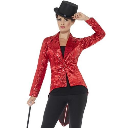 Ladies red sequin - red,