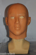 FLESH LATEX RUBBER GUMMI HOOD FULL HEAD FACE COSPLAY FETISH WOMAN FEMALE MASK