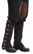 Steampunk Black Suede Spats