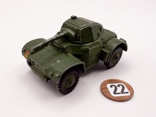 DINKY TOYS 670 DAIMLER Mk II ARMOURED CAR ARMY MILITARY DIECAST 1954 GREEN WORN