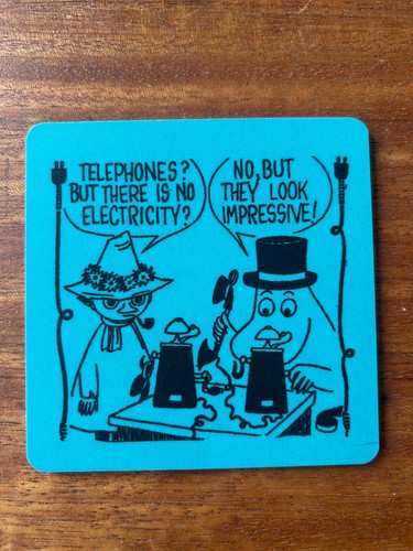 Blue moomin coaster birch - blue,