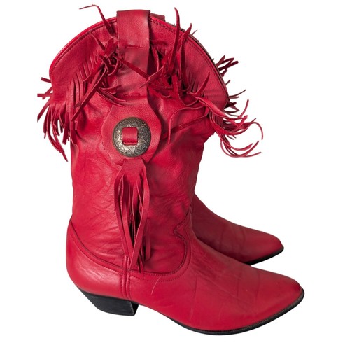 Vintage acme red - vintage, leather