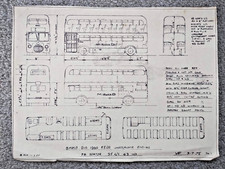 Midland Red Bus Design and Sketch - Vintage Transportation Print - 1975