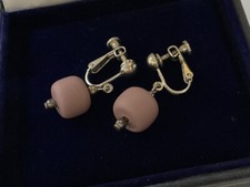 Vintage Dusky Pink Screw Back