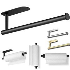 Kitchen Roll Paper Towel Holder Under Cabinet Self Adhesive and Wall Mounted UK