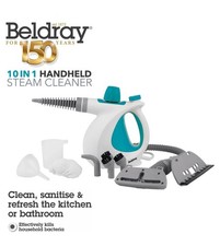 Beldray Handheld Steam Cleaner 10 in 1 Portable Multipurpose Steamer With Tools