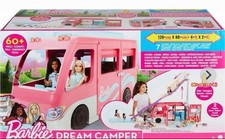Barbie Dream Camper Van Playset with  Caravan, Pool, and Water Slide