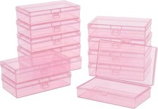 12 x Pink Plastic Storage