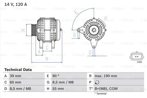 986 049 030 bosch - 986, alternator