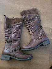 WOMENS EARTH SPIRIT BOOTS UK4 BROWN