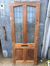 31 3/4"x78 3/4” Salvaged Modern Pine 4 Panel 2over2 Glazed External Door