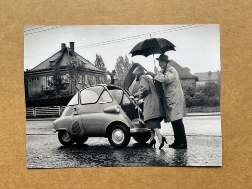 Isetta bubble car press - 'bubble, car'