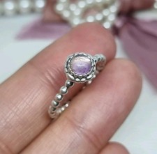 Genuine Pandora Amethyst February Birthstone Ring ? Size 52  S925 ALE 