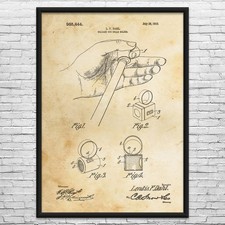 Cue Chalk Patent Wall Art