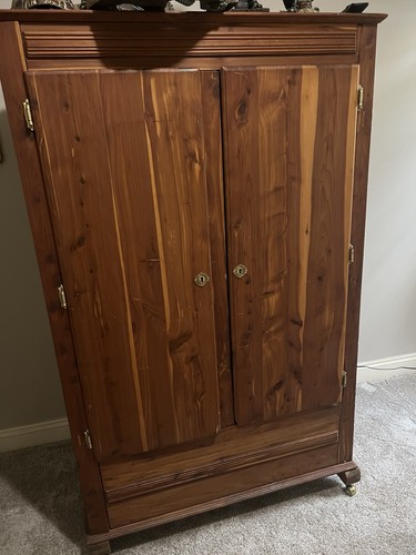 Wood freestanding wardrobe - wood,
