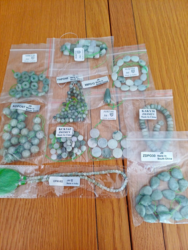 Green jade gemstone - gemstone, beads