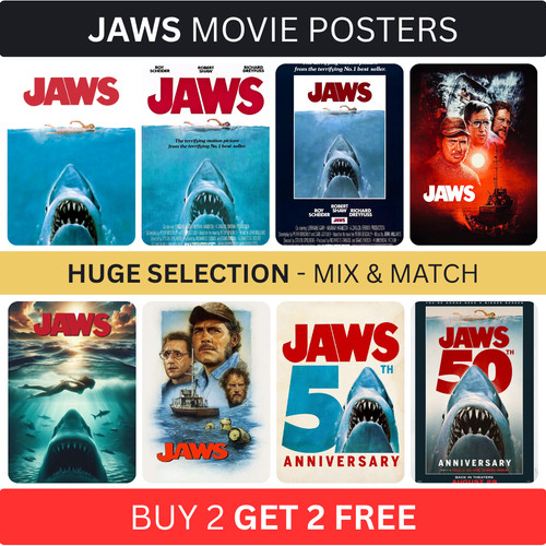 Jaws movie poster a3 - movie,