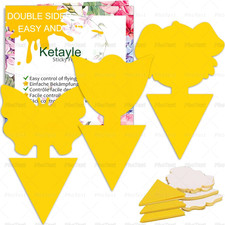 30 Pcs Yellow Fly Sticky Insect Catcher Plants Paper Aphids Glue Bug Trap Killer