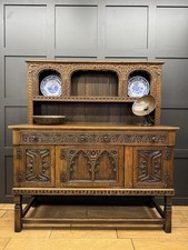 Vintage carved oak - vintage, dresser