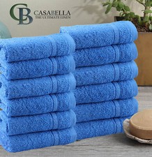 Pack OF 12 100% COTTON FACE CLOTH TOWELS FLANNELS WASH CLOTH 500 GSM !!
