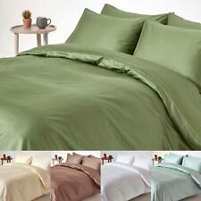 Organic Cotton Duvet Covers with Pillowcases 400TC 600 Thread Count Equivalent
