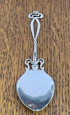 Art nouveau silver tea caddy