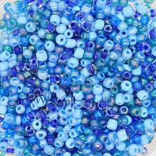 50g Multicolour Glass Seed Pony Beads – Mixed Shades & Types, 2mm 3mm 4mm UK