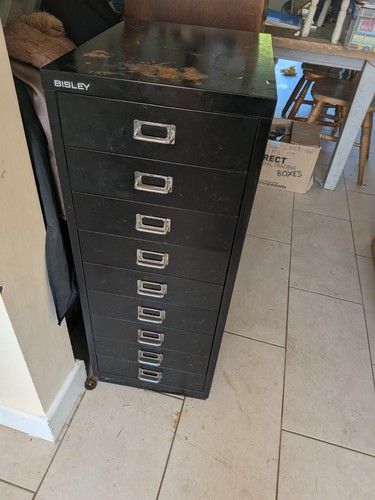Bisley vintage filing cabinet - vintage,