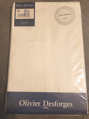 Pair white satin pillow - of,