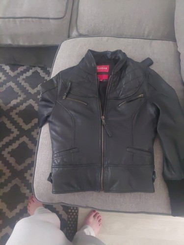 Black 100 leather biker - black, 100%