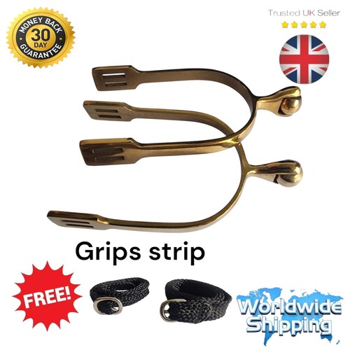 Gold spurs for horses - gold,