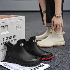 Men Short Rain Rubber Boots