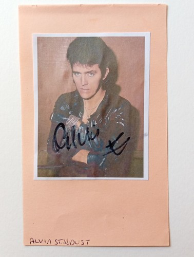 Alvin stardust signed page - alvin,